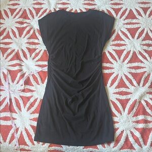 Forever 21 Black Ruched Mini Dress